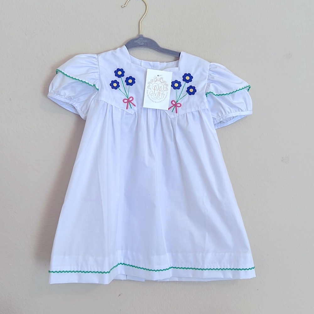 NWT Beaufort Bonnet white flower embroidered Easter dress 2T